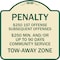 Signmission Penalty $250 1st Offense Subsequent Offenses $250 Min. and or Up to 90 Days Community, TG-1818-23333 A-DES-TG-1818-23333 - alternate 1